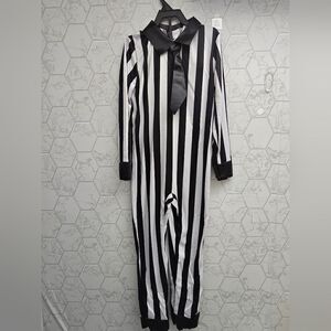New Unisex Kid's boy / girl Beetlejuice Stripe Jumpsuit Halloween Costume